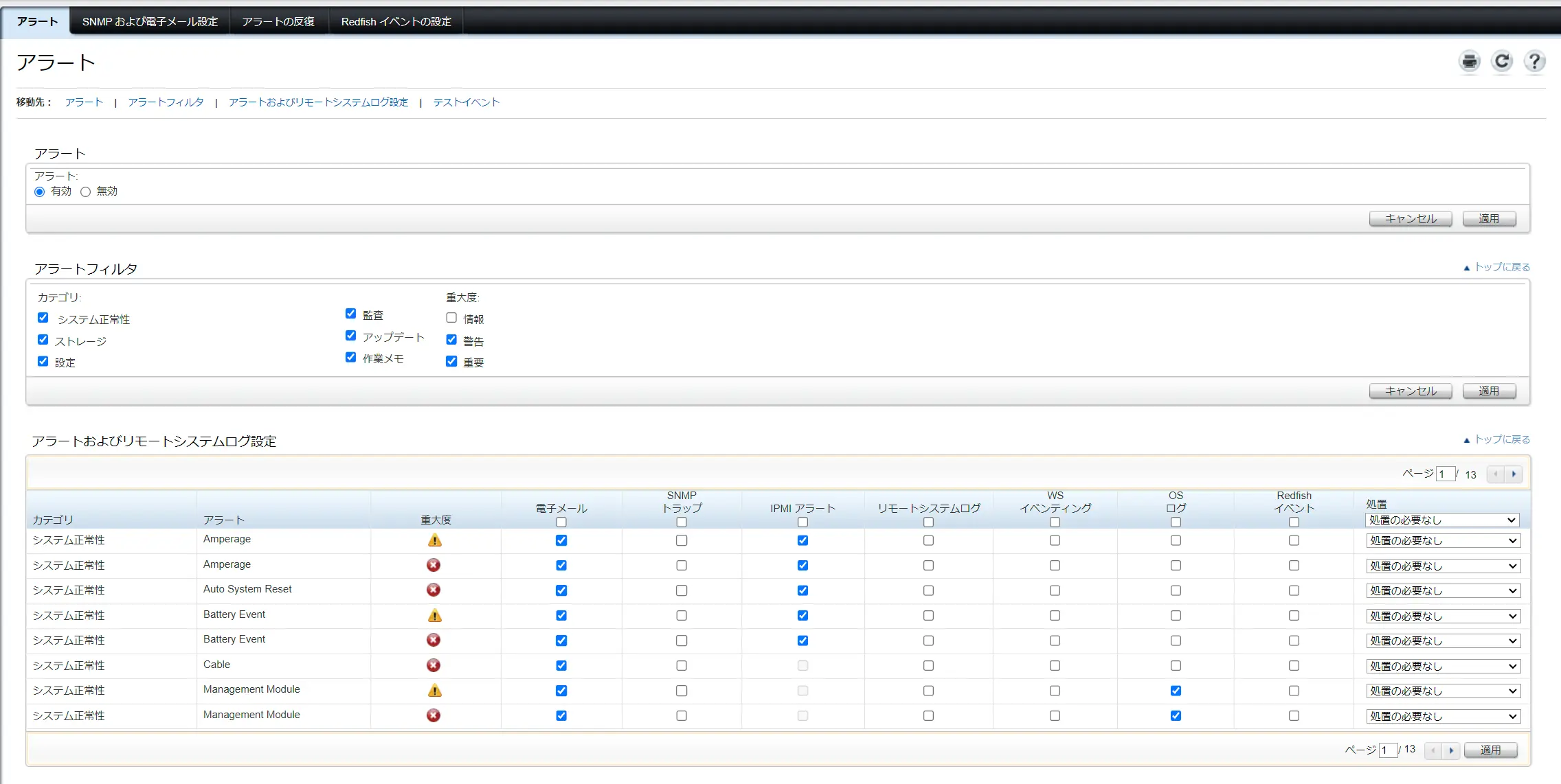 Alerts Page Example